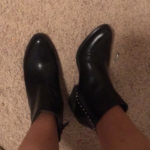 ankle booties faux leather